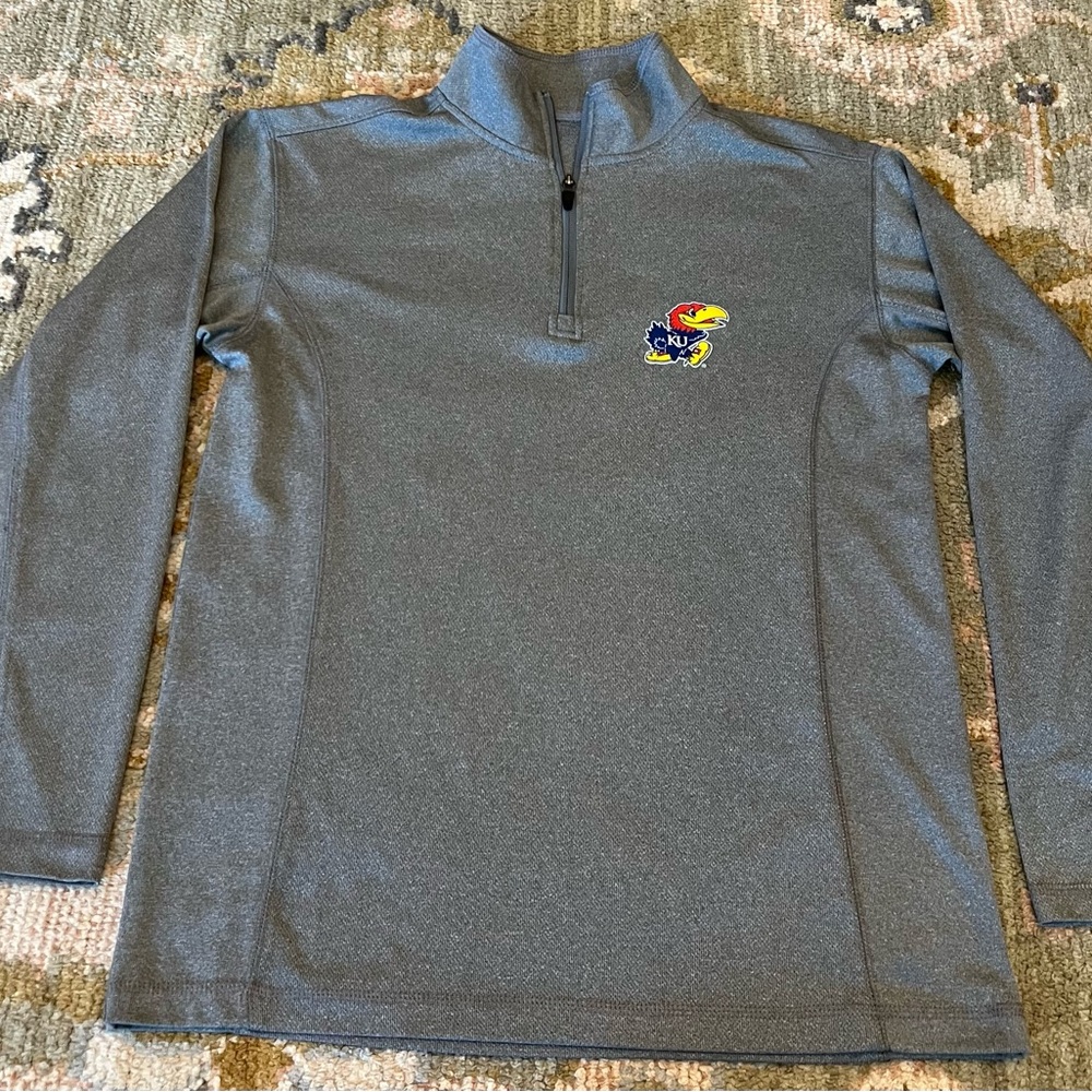 Kansas Jayhawks‎ Knights Apparel 1/4 Pullover Size Small Color Grey